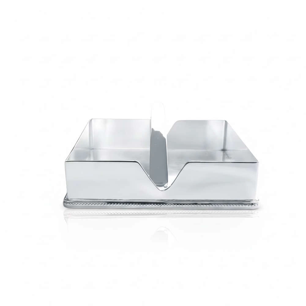 Porta Guardanapos Quadrado Silverlux Perola Porta Guardanapos Quadrado Silverlux Perola