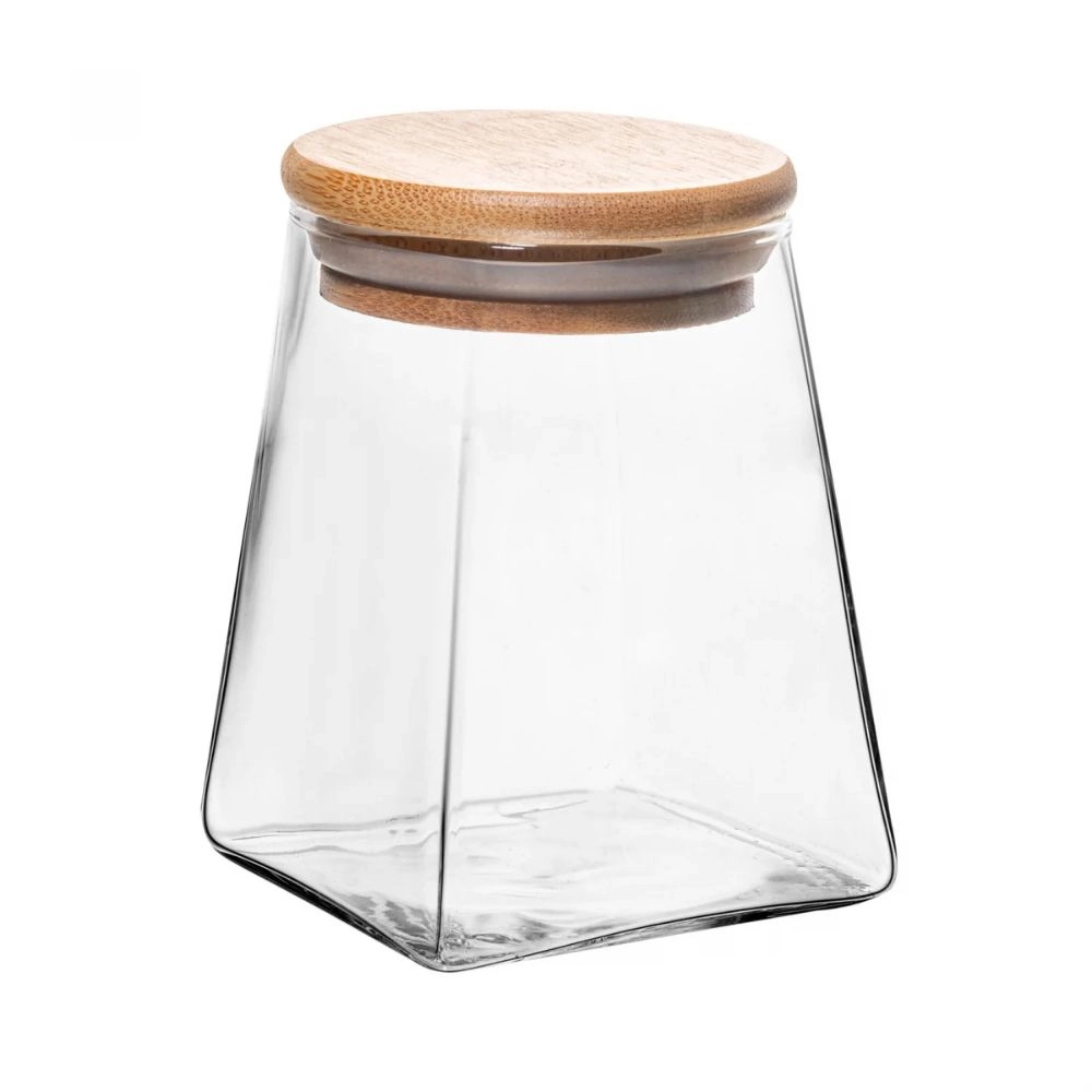 Porta Mantimento Com Tampa de Bambu 350ml