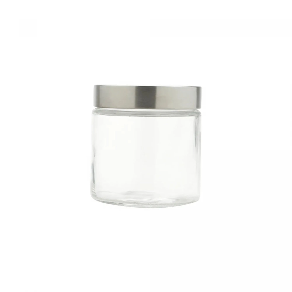 Porta Mantimento de Vidro Com Tampa de Aco Redondo 880ml - Wolff