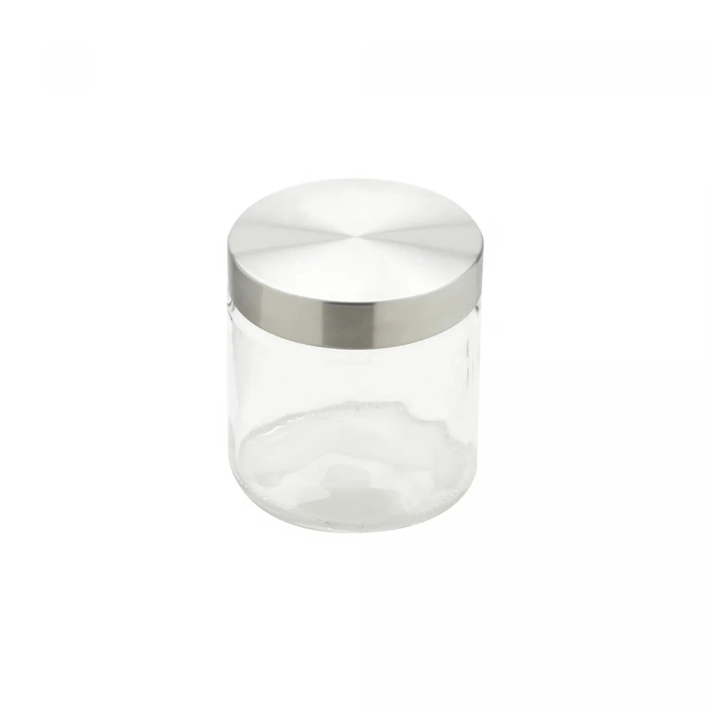 Porta Mantimento de Vidro Com Tampa de Aco Redondo 880ml - Wolff