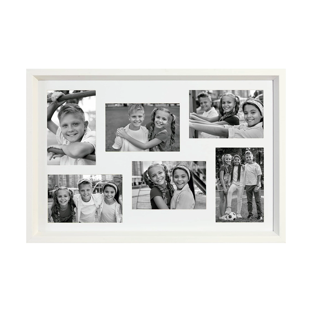 Porta Retrato de Parede Infinity Molduras Happy Wall - 6 Fotos