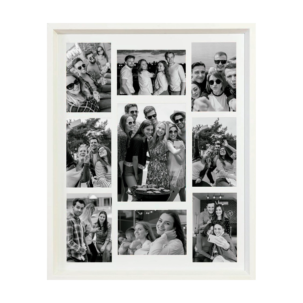 Porta Retrato de Parede Infinity Molduras Happy Wall - 9 Fotos