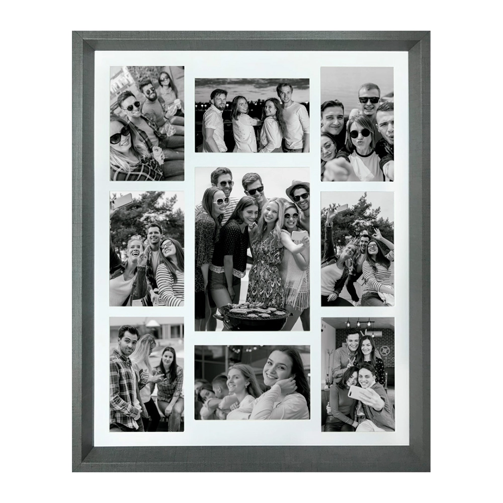 Porta Retrato de Parede Infinity Molduras Happy Wall - 9 Fotos Porta Retrato de Parede Infinity Molduras Happy Wall - 9 Fotos