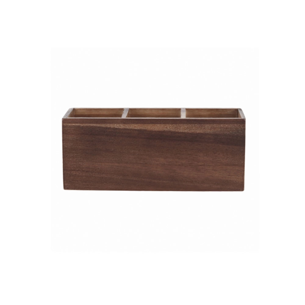 Porta Talheres 3 Divisões Oikos Acácia 8,5 X 27 X 11 Cm Porta Talheres 3 Divisões Oikos Acácia 8,5 X 27 X 11 Cm