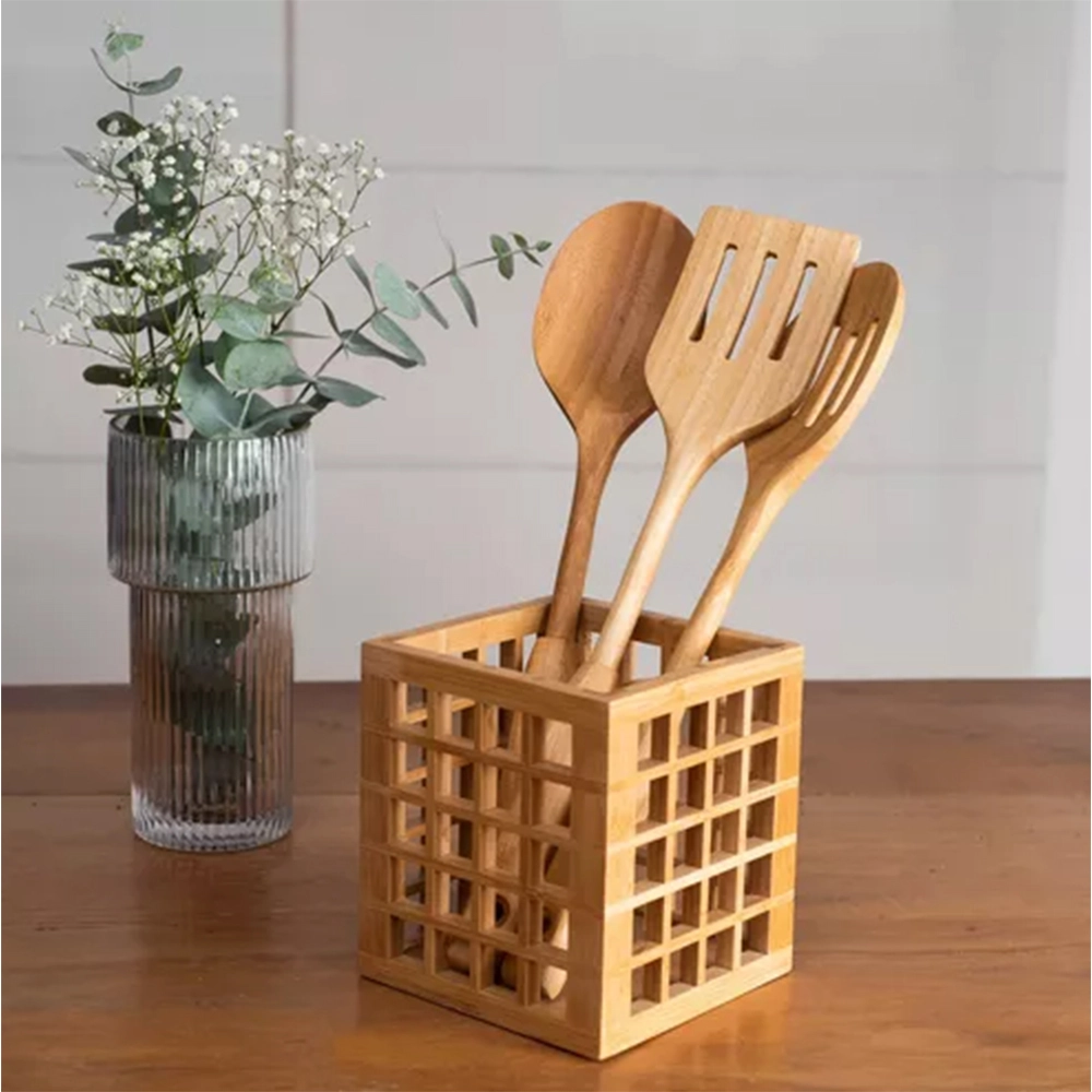 Porta Utensílios Vazado Oikos Bambu 15 X 13 Cm Porta Utensílios Vazado Oikos Bambu 15 X 13 Cm