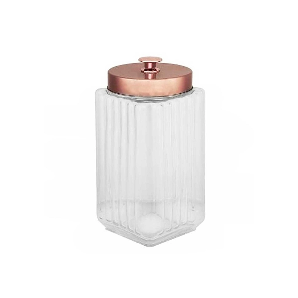 Pote Com Tampa de Metal Lyor Rosé Golden 11,5 X 24 Cm Pote Com Tampa de Metal Lyor Rosé Golden 11,5 X 24 Cm