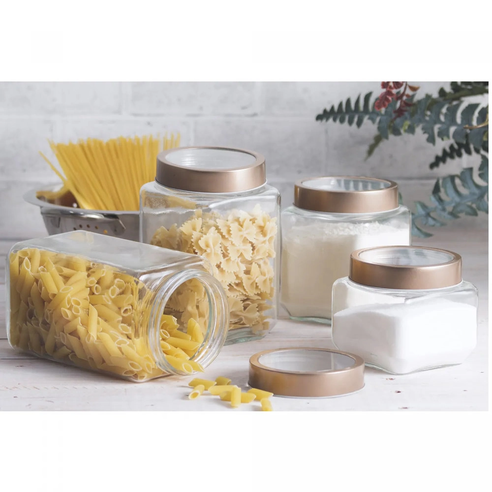 Pote Com Tampa Lyor Rose Gold 1,7 Litros Pote Com Tampa Lyor Rose Gold 1,7 Litros