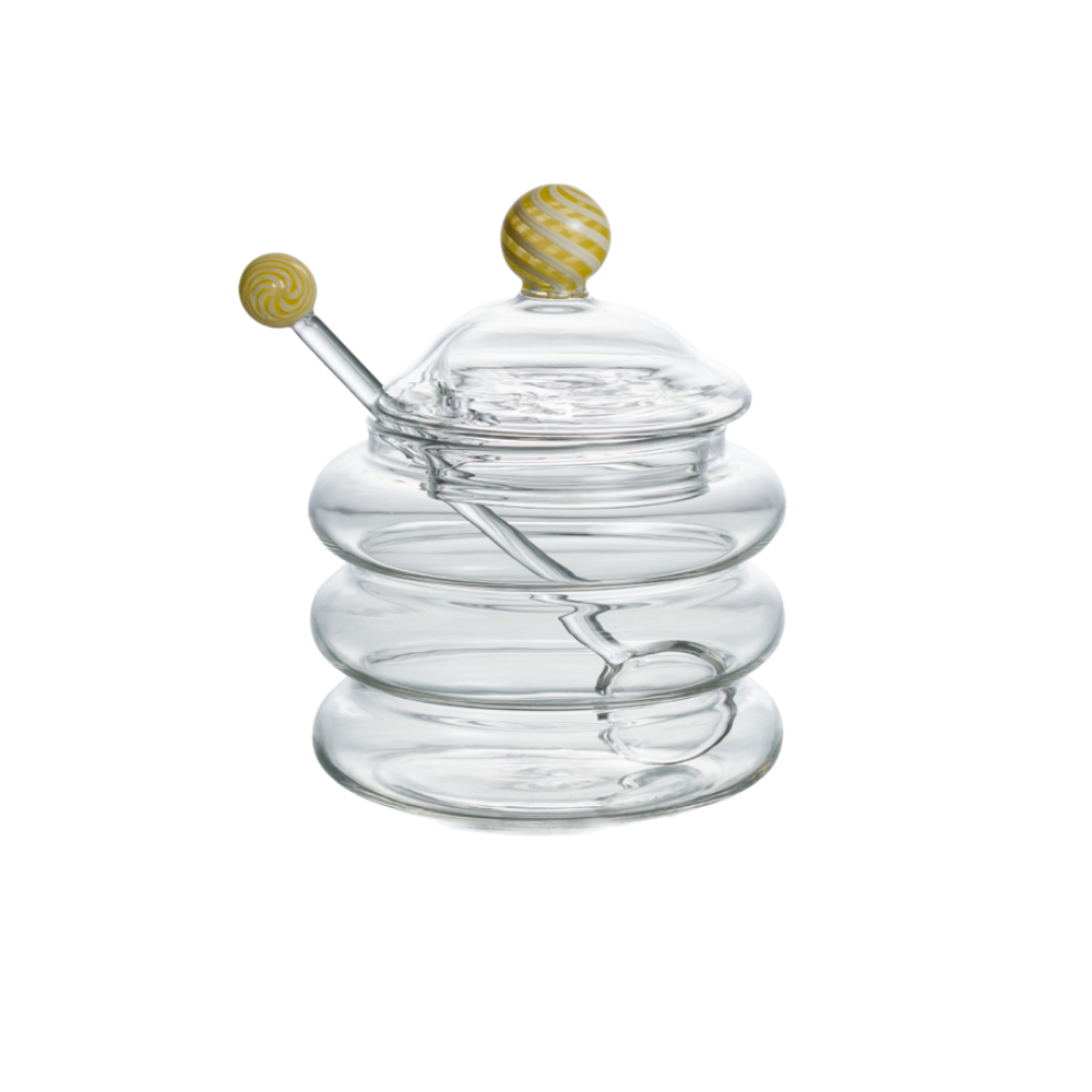 Pote de Acucar Vidro Amarelo Pote de Acucar Vidro Amarelo