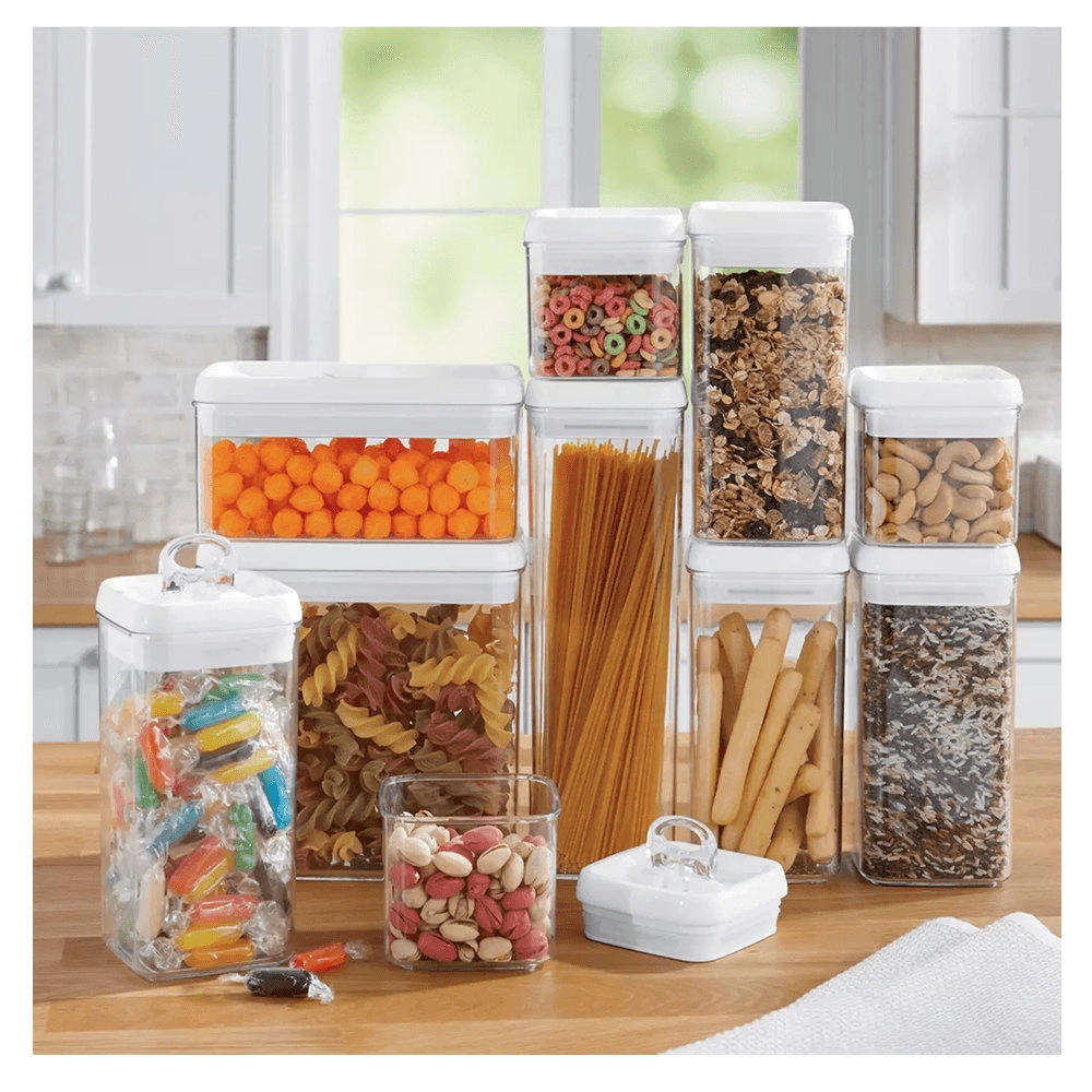 Pote Para Mantimentos Hermetico Quadrado Bono Home Flip Tite 2,4 Litros