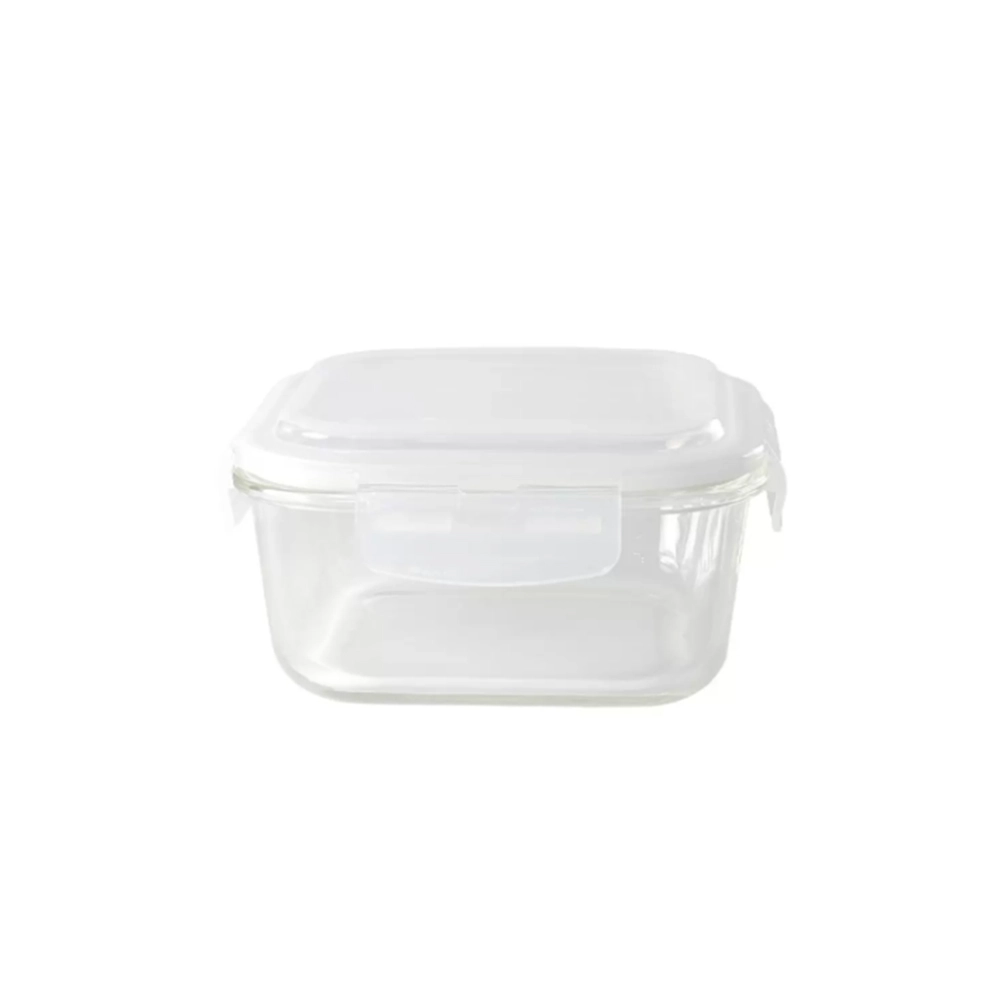 Pote Quadrado Com Tampa Oikos 1,2 Litros