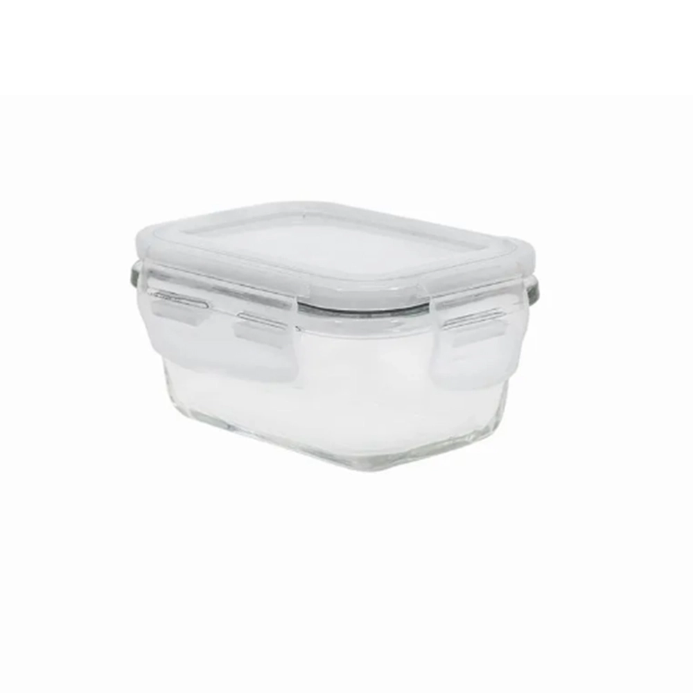 Pote Retangular Com Tampa Oikos 160 Ml