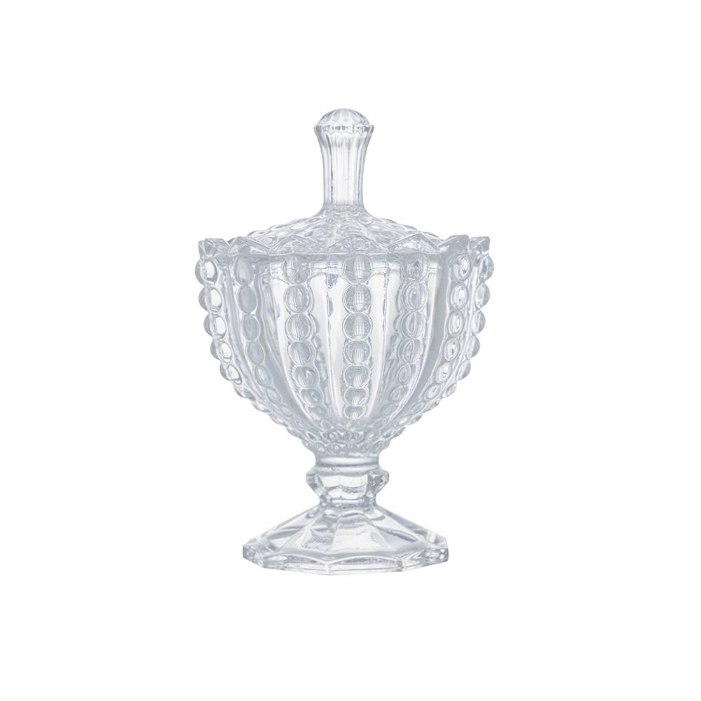 Potiche Com Pé Lyor Bolhas 9,5 X 14,5 Cm