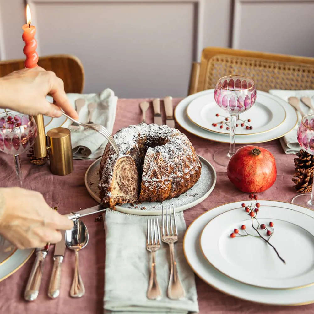 Prato de Pao de Porcelana Com Ouro Albi Christofle