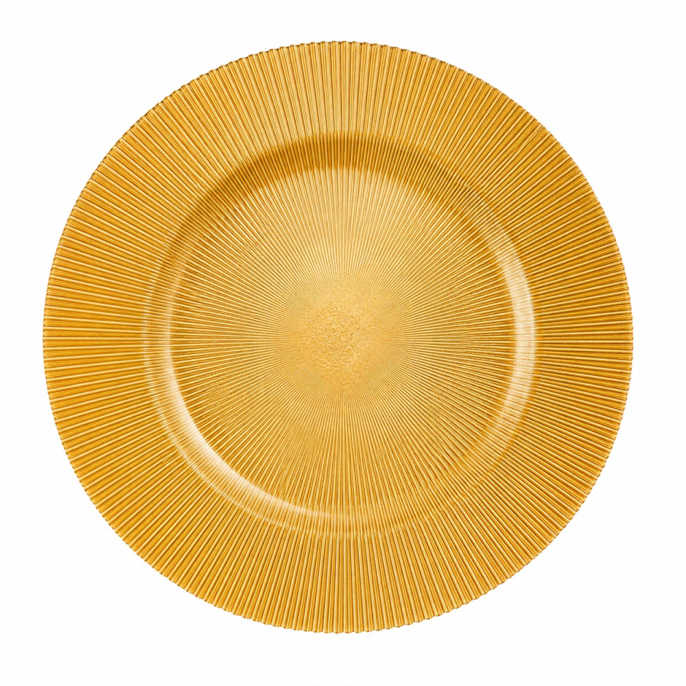 Prato Decorativo Dekor Luce - Ouro 34 Cm
