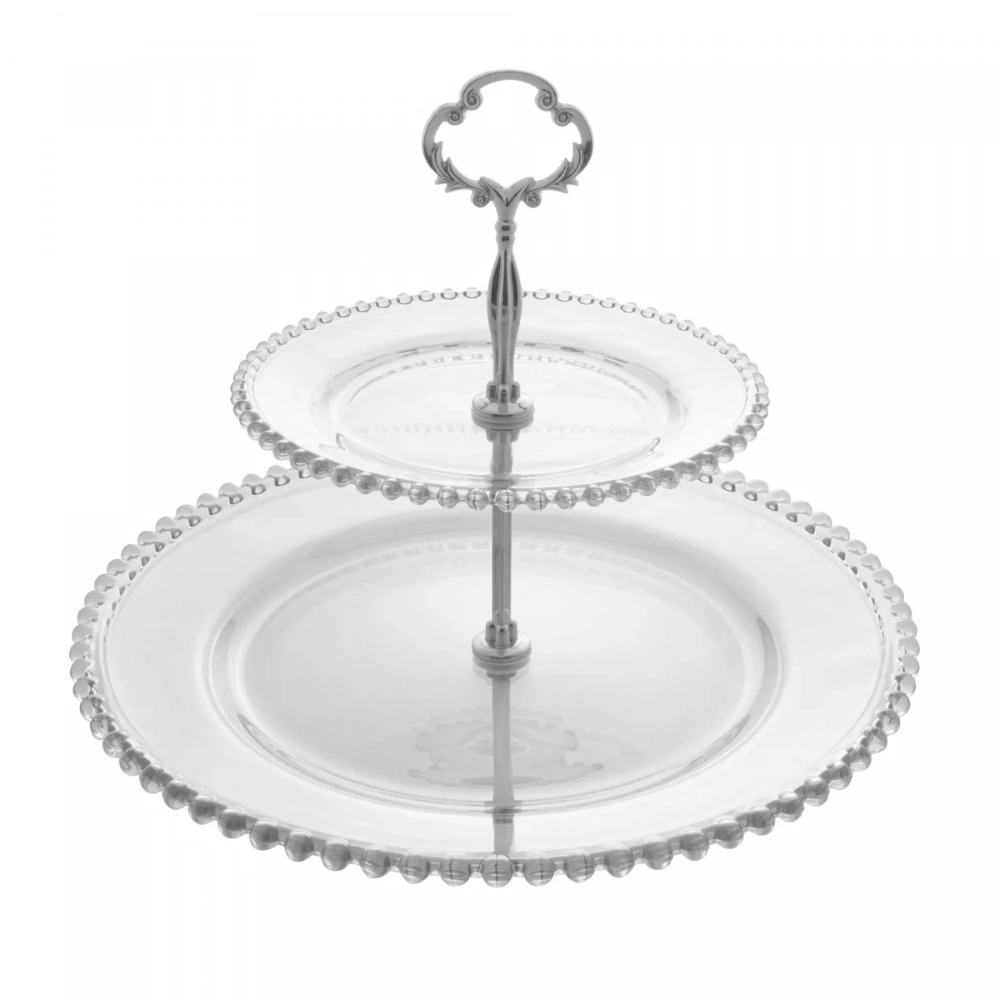 Prato Duplo P/ Doces Pearl Prato Duplo P/ Doces Pearl