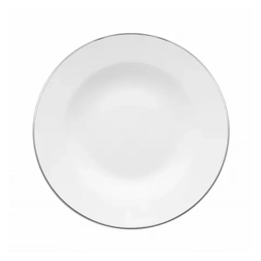 Prato Fundo Tramontina Joana Friso Prata 23 Cm - Cada Prato Fundo Tramontina Joana Friso Prata 23 Cm - Cada