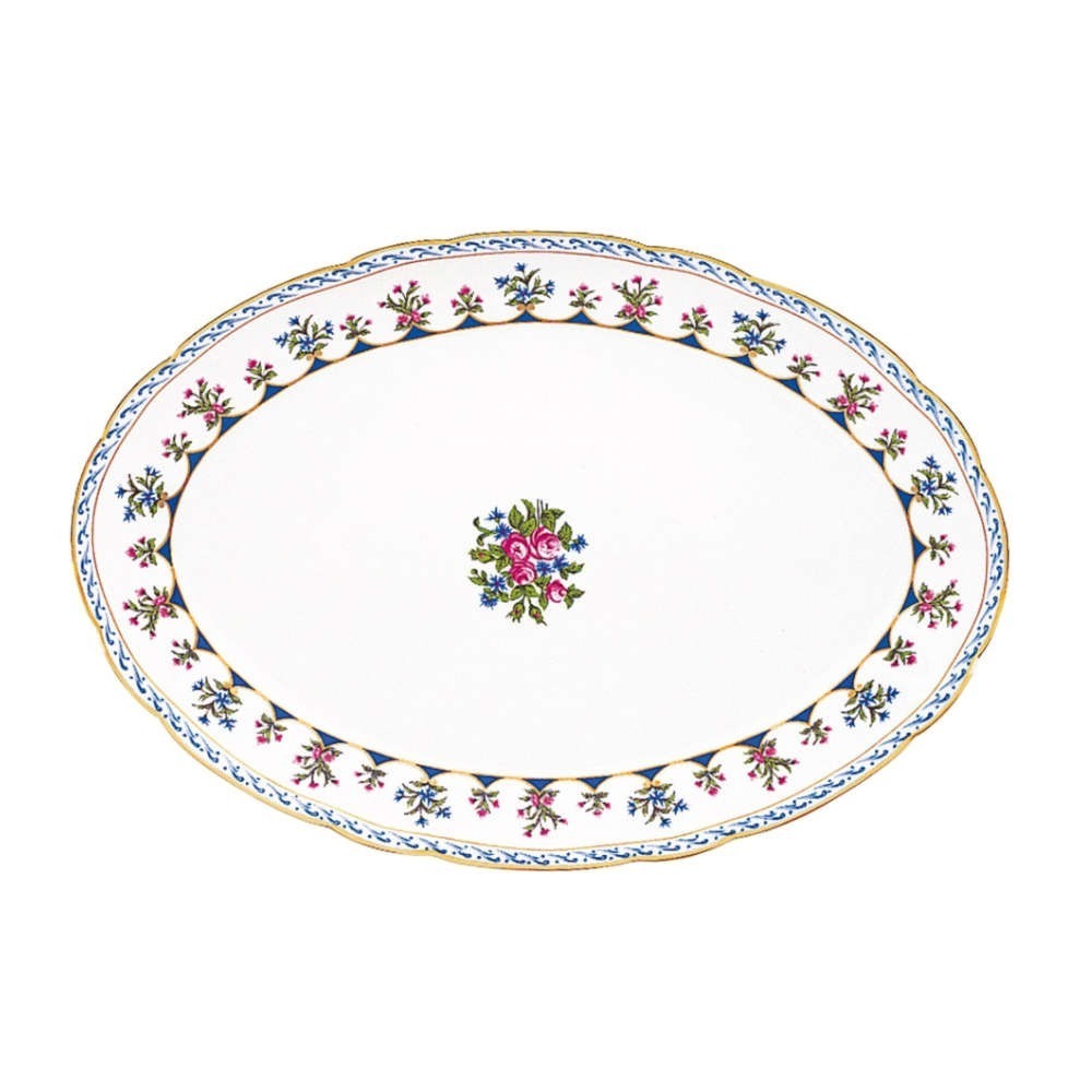 Prato Oval Bernardaud Chateaubriand Blue 33 Cm Prato Oval Bernardaud Chateaubriand Blue 33 Cm