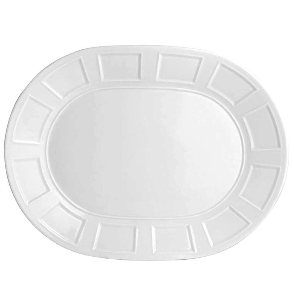 Prato Oval Bernardaud Naxos White 21,5 Cm Prato Oval Bernardaud Naxos White 21,5 Cm