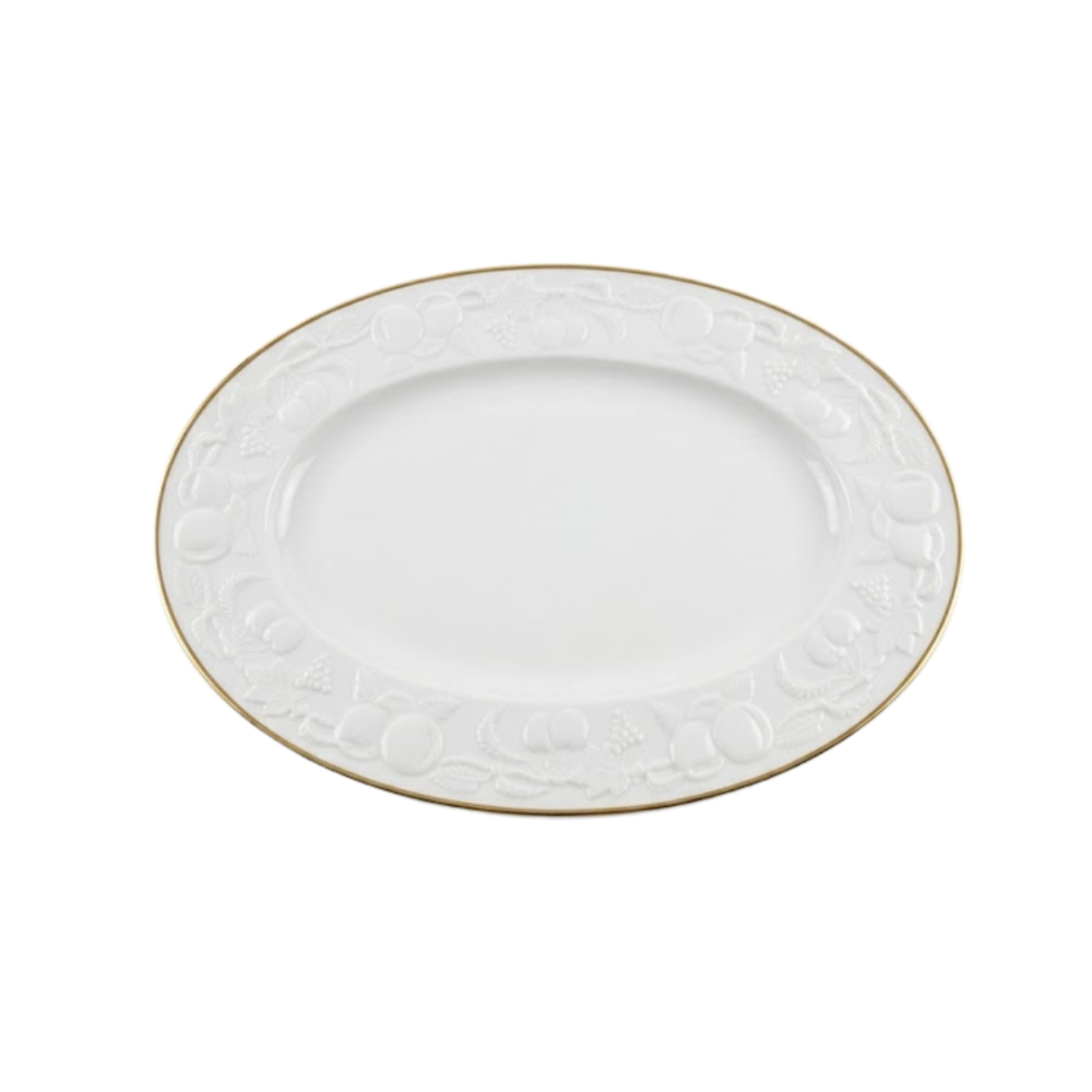 Prato Oval Noblat Xeres C/ Friso Dourado 24 Cm