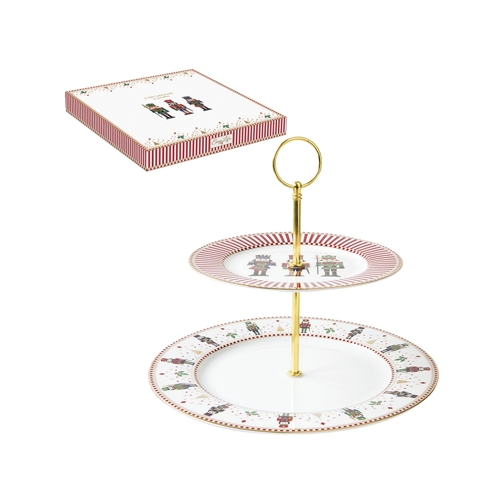 Prato Para Bolo 2 Andares Easy Life Nutcrackers