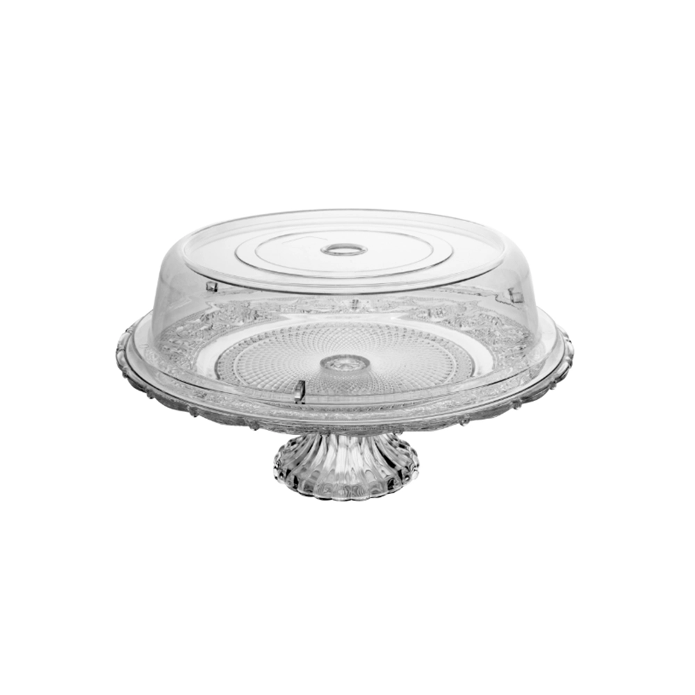 Prato Para Bolo Com Pe e Tampa Lyor Angel