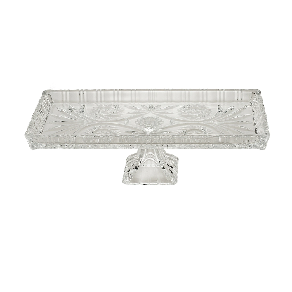 Prato Para Bolo Com Pe Lyor Dragon Transparente