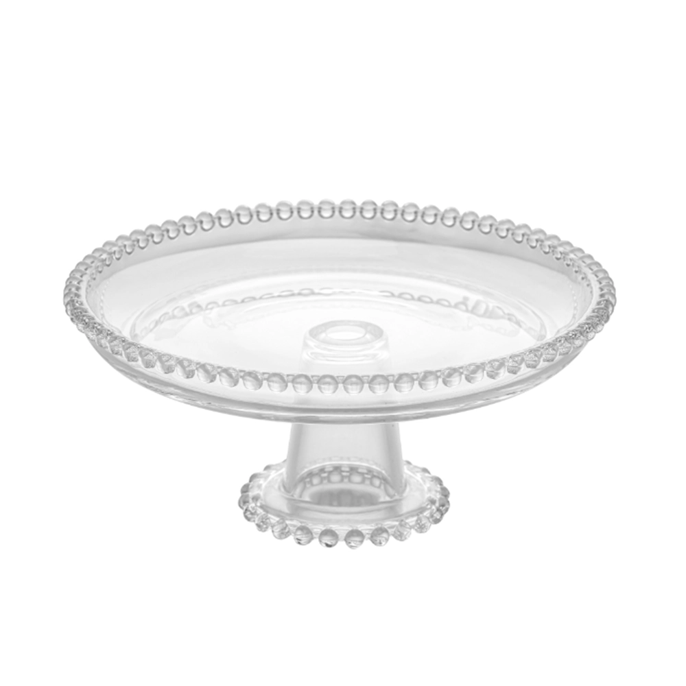 Prato Para Bolo Com Pé Wolff Pearl 9 X 20 Cm Prato Para Bolo Com Pé Wolff Pearl 9 X 20 Cm