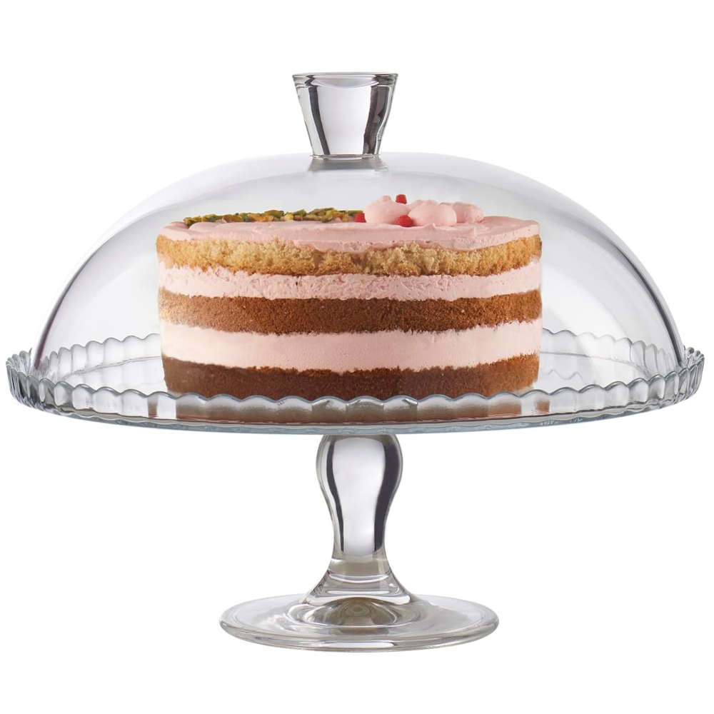 Prato Para Bolo Com Pe e Tampa 32 Cm Prato Para Bolo Com Pe e Tampa 32 Cm