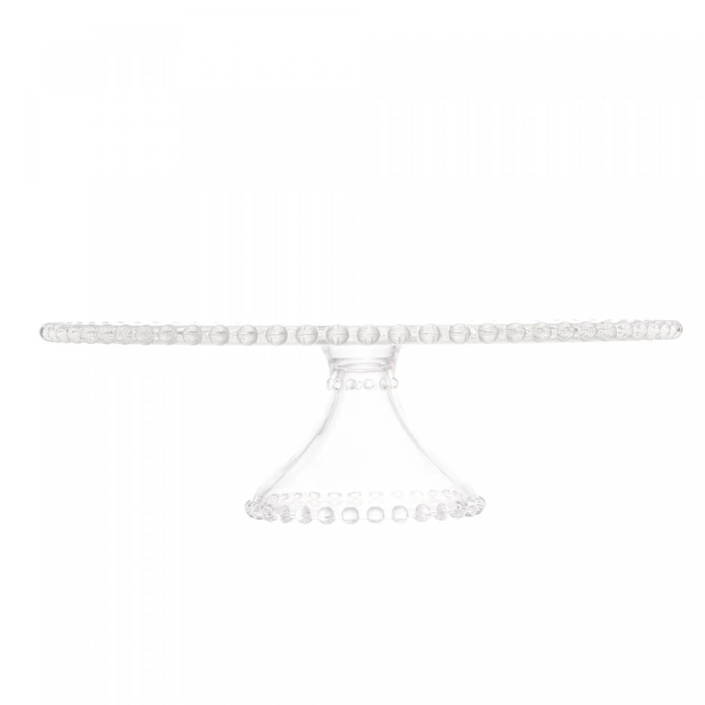 Prato Para Bolo Com Pe Wolff Pearl 31 X 11 Cm Prato Para Bolo Com Pe Wolff Pearl 31 X 11 Cm