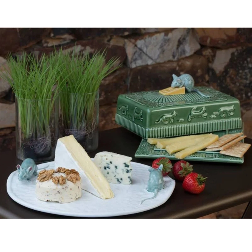 Prato Para Queijo Com Ratos Bordallo Pinheiro 5 X 31,5 Cm
