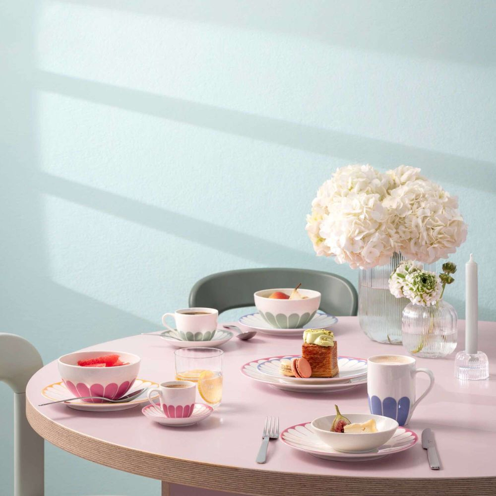 Prato Para Sobremesa Villeroy e Boch Fleur Rosa 21 Cm Prato Para Sobremesa Villeroy e Boch Fleur Rosa 21 Cm