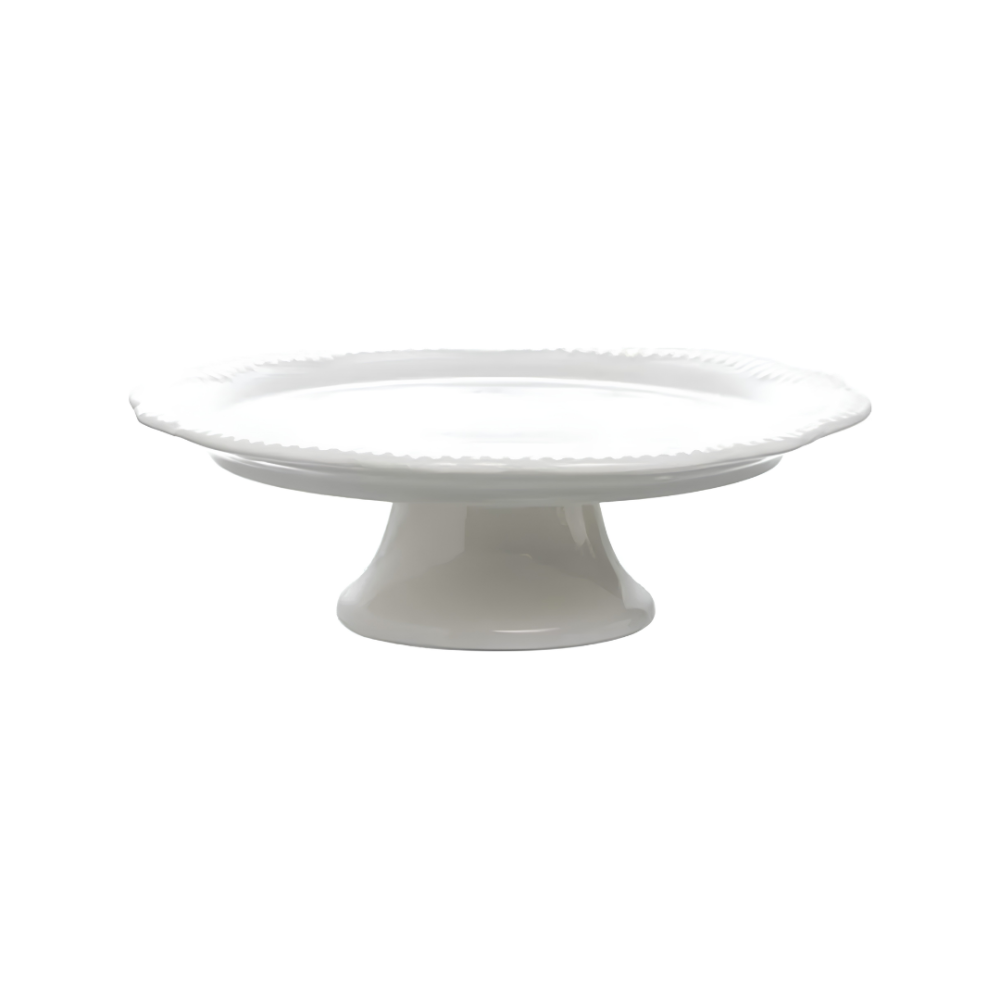 Prato P/bolo C/pe Lacet 33cm Branco Prato P/bolo C/pe Lacet 33cm Branco