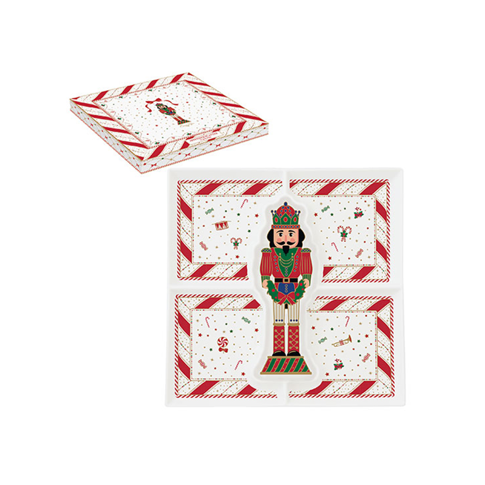 Prato Quadrado Para Servir Easy Life Nutcracker Twist 25 X 25 Cm Prato Quadrado Para Servir Easy Life Nutcracker Twist 25 X 25 Cm