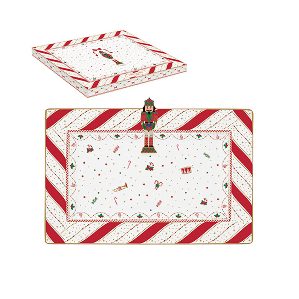 Prato Retangular Para Servir Easy Life Nutcracker Twist 24 X 36 Cm Prato Retangular Para Servir Easy Life Nutcracker Twist 24 X 36 Cm