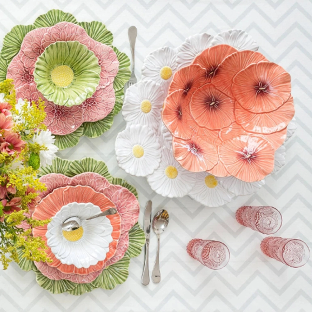 Saladeira Bordallo Pinheiro Maria Flor Alcea 33 Cm Saladeira Bordallo Pinheiro Maria Flor Alcea 33 Cm