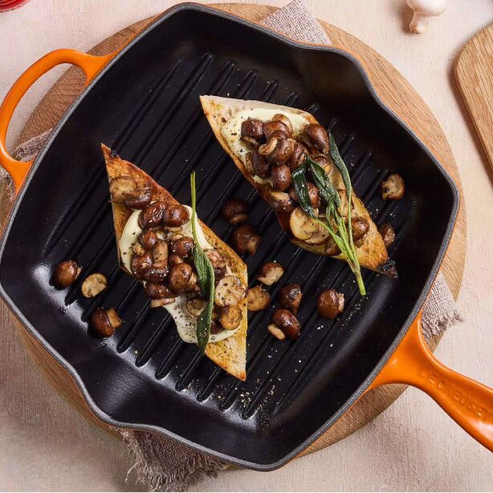 Skillet Quadrada Funda Le Creuset Laranja