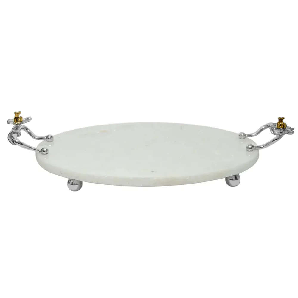 Tabua Marble Redonda Branca Orquidea Design By Somers