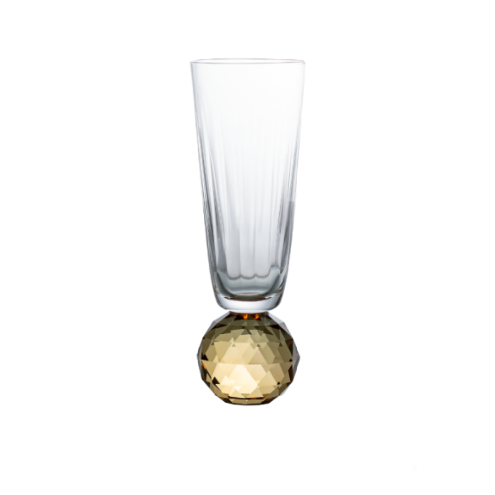 Taca Champanhe Facet Ambar / Transparente 250 Ml