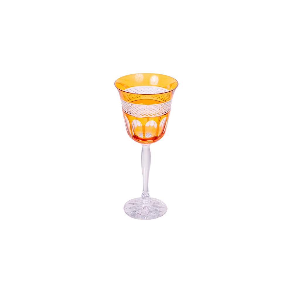 Taca de Cristal Versailles Ambar Lapidada 170 Ml Taca de Cristal Versailles Ambar Lapidada 170 Ml