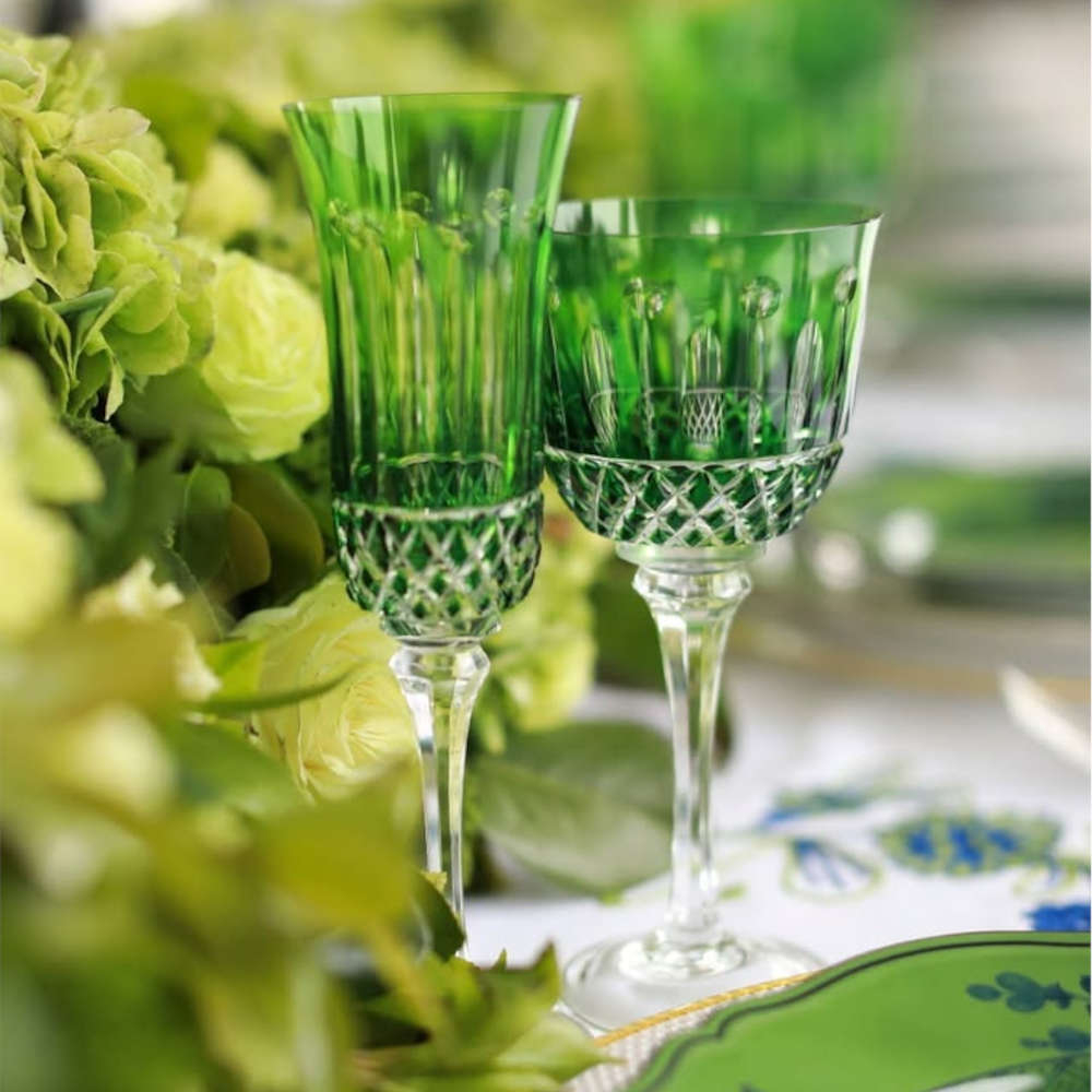 Taca Para Agua 520 Ml Verde Escuro Cristal Strauss