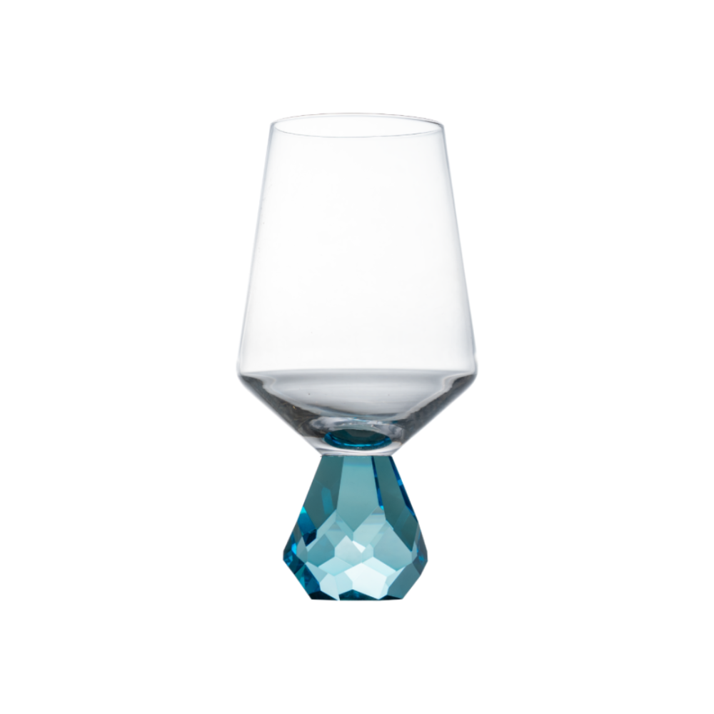 Taca Para Agua Eclat Em Vidro Azul 500 Ml Taca Para Agua Eclat Em Vidro Azul 500 Ml