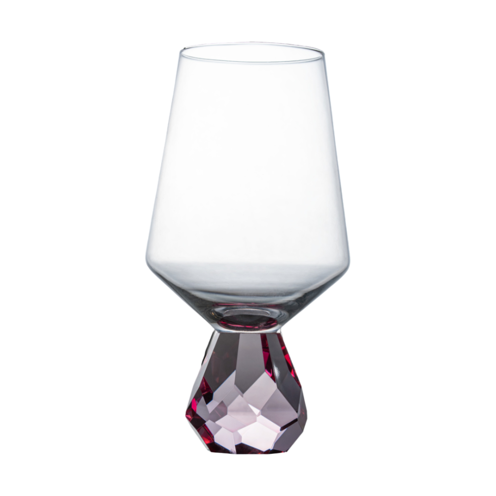 Taca Para Agua Eclat Em Vidro Rosa 500ml Taca Para Agua Eclat Em Vidro Rosa 500ml
