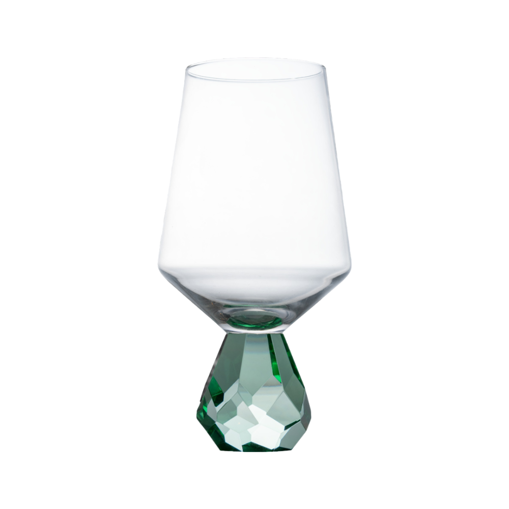 Taca Para Agua Eclat Em Vidro Verde 500 Ml Taca Para Agua Eclat Em Vidro Verde 500 Ml