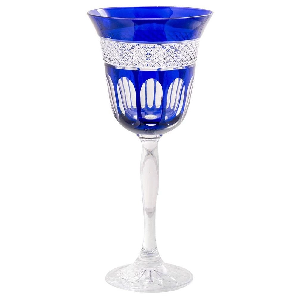 Taca Para Agua Lodz Crystals Azul Escuro Taca Para Agua Lodz Crystals Azul Escuro