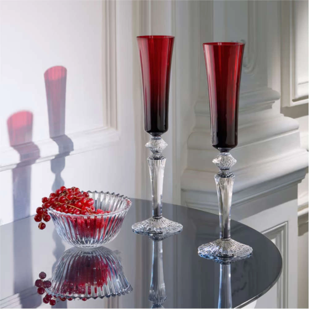 Taca Para Champanhe Em Cristal Baccarat Mille Nuits Rubi