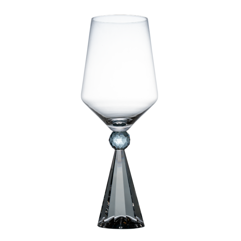 Taca Vinho Branco Prisma Azul e Transparente 500 Ml Taca Vinho Branco Prisma Azul e Transparente 500 Ml