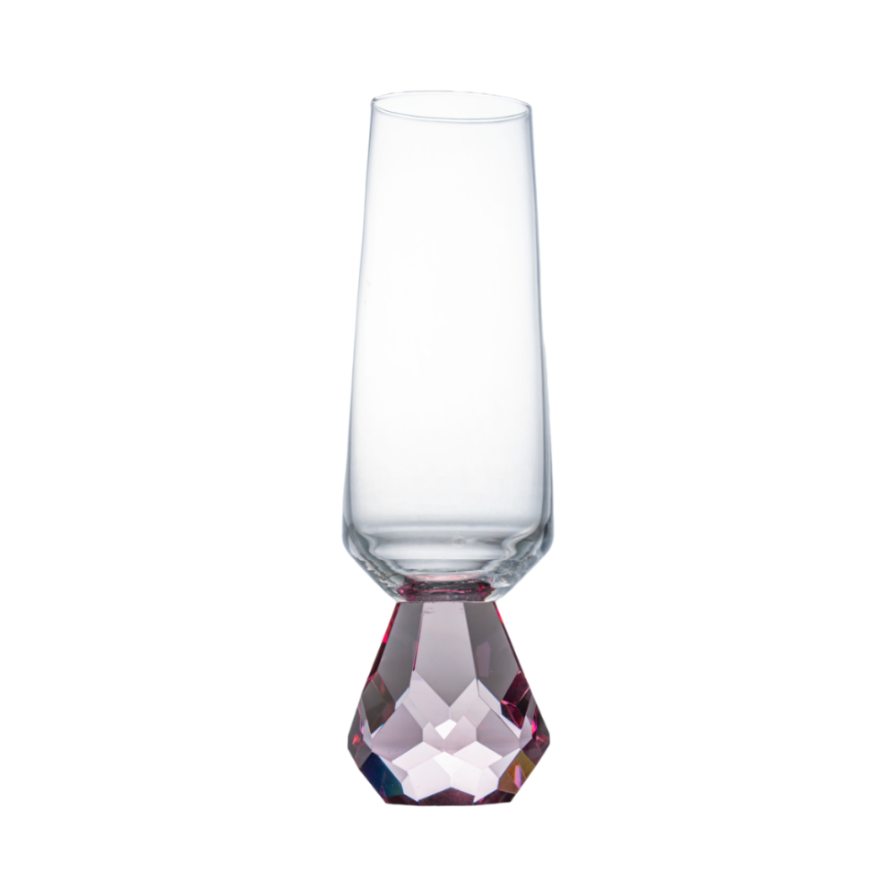 Taca Para Espumante Eclat Em Vidro Rosa 250ml Taca Para Espumante Eclat Em Vidro Rosa 250ml