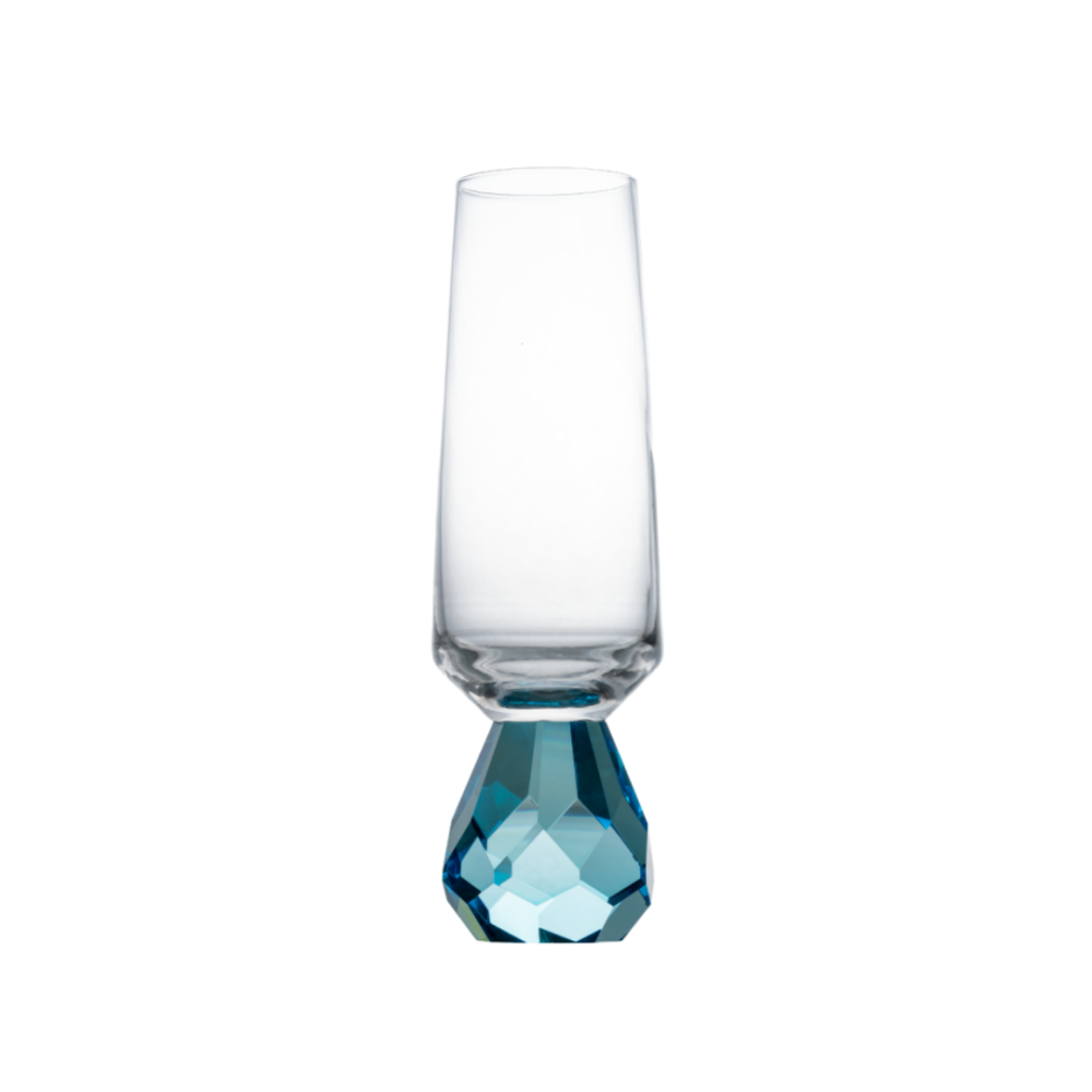 Taca Para Espumante Eclat Em Vidro Azul 250ml Taca Para Espumante Eclat Em Vidro Azul 250ml