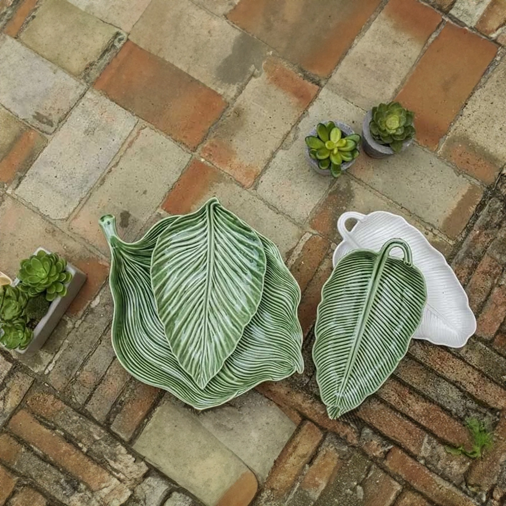 Travessa Bordallo Pinheiro Folha de Bananeira 50 Cm