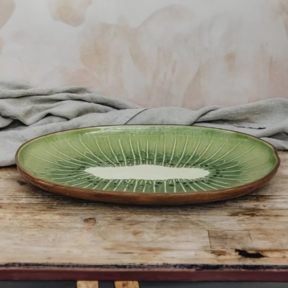 Travessa Bordallo Pinheiro Kiwi 3,5 X 40,2 Cm Travessa Bordallo Pinheiro Kiwi 3,5 X 40,2 Cm